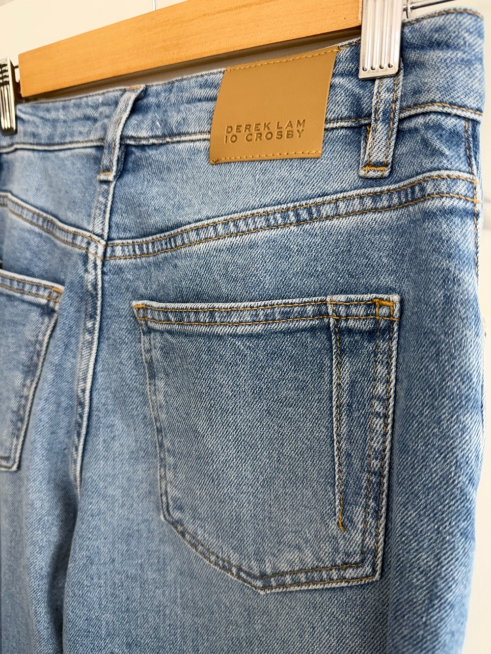 Derek Lam Crosby Light Blue High Rise Taylored Wide-Leg Jeans in Sutton Vintage - Picture 7 of 10